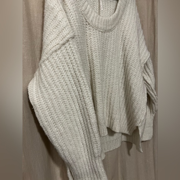 Free People Slouchy Oversized Scoop Neck Pullover Sweater XS - Picture 11 of 11